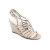 Marc Fisher Butter Womens Size 7 Silver Open Toe Wedge Sandals Shoes New/Display