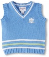 Kitestrings Baby-Boys Newborn V-Neck Sweater Vest, Lagoon Blue, 3-6 Months