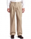 Dockers Men's Comfort Waist Khaki D3 Classic Fit Pleated-Cuffed Pant, New British Khaki, 42x32