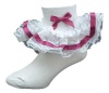 Fancy Lace and Ribbon Bobby Socks for Girls in 26 Colors