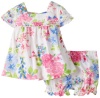 Hartstrings Baby-Girls Newborn Floral Printed Cotton Sateen Tunic And Bloomer Set, Pink Multi Floral, 24 Months