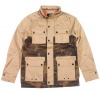 Marc Ecko Cut & Sew The Grizzly Twill Khaki Camo Panel Jacket Coat