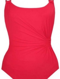 Miraclesuit Solid Lisa Jane Swimsuit - Red - Misses Size 16DD