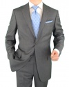2 Button Mens Suit Nano Luxury Technology Vantage Wool Technical Stretch Gray