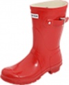 Hunter Women's Original Short Gloss Boot,Pillar Box Red,5 UK (US Women's 7 M)