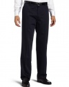 Dockers Men's Never Iron Essential Khaki D3 Classic Fit Flat Front Pant,Navy,34X29