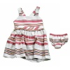 Polo By Ralph Lauren Infant Girl's 2 Piece Striped Cotton Jersey Dress (12 Months, Herbal Milk Multi)