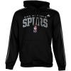 NBA adidas San Antonio Spurs Three Stripe Pullover Hoodie Sweatshirt - Black
