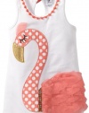 Mud Pie Baby-Girls Newborn Flamingo Cotton Dress