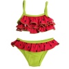 Pink Platinum Infant Baby Girls 2 PIece Red Watermelon Print Swimsuit