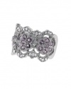 Effy Jewlery 14K White Gold Pink Sapphire and Diamond Ring, 1.85 TCW Ring size 7