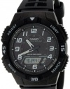 Casio Men's AQS800W-1BV Black Resin Quartz Watch with Black Dial