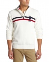 U.S. Polo Assn. Men's Chest Striped 1/4 Zip Cotton Sweater