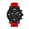 Fossil Men's JR1422 Nate Chronograph Red Silicone Watch