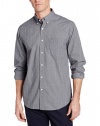 Dockers Men's Thin Stripe Long Sleeve Shirt with Button Down Collar