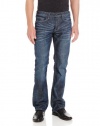 Buffalo by David Bitton Men's King Slim Bootcut Jean in Hand Sanded and Crinkled