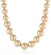 Majorica 8-12 mm Champagne Round Graduated Necklace, 21