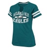 Philadelphia Eagles NFL Women's Go For Two II Split Crewneck T-Shirt (Green)