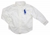 Polo Ralph Lauren Boys Big Pony Oxford Shirt (7, White)
