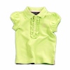 Polo By Ralph Lauren Infant Girl's Ruffled Cotton Mesh Polo Shirt (24 Months, Green)