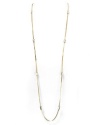 Michael Kors Very Hollywood Channel Set Chain Long Gold Necklace 44L