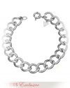 GUESS Women's Silver-Tone Curb Chain Necklace, SILVER