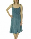 Lauren Jeans Co. Women's Sleeveless Pleated Denim Dress