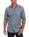 Perry Ellis Men's Long Sleeve Gingham Check Shirt