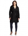 London Fog Women's Plus-Size Double Breasted Classic Trench Coat