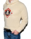 Polo Ralph Lauren RRL Mens Skull Wool Sweater Shawl Cream