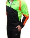 Ralph Lauren RLX Men Athletic Zip Polyester Jacket Black Florescent Green Orange