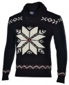 Polo Ralph Lauren Men's Snowflake Shawl Collar Sweater-Black