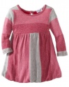 Splendid Littles Baby-Girls Newborn Shimmer Stripe Dress, Frosty Pink, 6-12