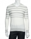 Kenneth Cole Men's Striped V-Neck Sweater