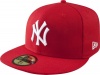 MLB New York Yankees Scarlet with White 59FIFTY Fitted Cap