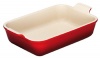 Le Creuset Heritage Stoneware 12-by-9-Inch Rectangular Dish, Cherry