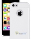 myLife (TM) Bright White Style 2 Layer (Hybrid Flex Gel) Grip Case for New Apple iPhone 5C Touch Phone (External Single Piece Full Body Defender Armor Rubberized Shell + Internal Gel Fit Silicone Flex Protector + Lifetime Waranty + Sealed Inside myLife Au