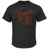 Majestic Detroit Tigers Black Pop T-Shirt Big & Tall