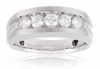 Sterling Silver Comfort Fit Cubic Zirconia Ring, (1 cttw)