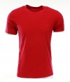 Alfani Solid V-Neck T-Shirt Slim Fit Stretch Mens XXL Basic Tee Red 2XL