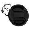 Fotodiox 49mm Inner-pinch Lens Cap, with Cap Keeper (Black)