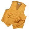 VS1007 Mens Gold Dots Vest Tie Cufflinks Bowtie Hanky Groom Gifts By Y&G