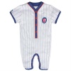Chicago Cubs Baby Uniform Pinstripe Coveralls by Majestic Select Infant / Toddler / Youth Size: 0/3 Months