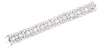 CleverEve Luxury Series 20.0mm Extra Wide Sterling Silver Clear CZ Bridal Flower Tennis Bracelet 7.5