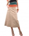 Style J Nautical Chic Khaki Denim Skirt