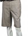 Tasso Elba Plaids (Small) Khaki Glen Plaid (brown and beige) Flat Front Walking Shorts, Size 36