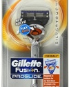 Gillette Fusion Proglide Silvertouch Manual Razor With FlexBall Handle Technology With 1 Razor Blade for Men