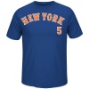 MLB New York Mets David Wright Short Sleeve Crew Neck Synthetic T-Shirt, Royal