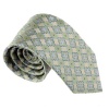 T8408 Green Patterned Woven Silk Necktie Excellent Business Box Set By Y&G