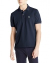 Lacoste Men's Short Sleeve Classic Pique Original Fit Polo Shirt, Navy Blue, Large/Eur 6